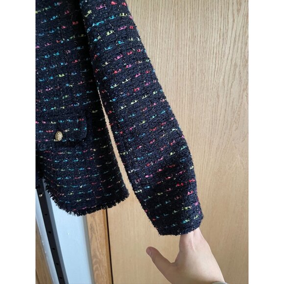 EUC Talbots Womens Multicolor Tweed Jacket With Gold Buttons - Picture 6 of 8